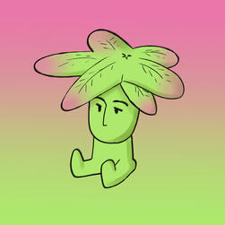 a two-legged kale sits down